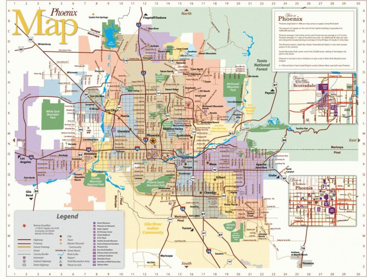Phoenix autobus ibilbide mapa