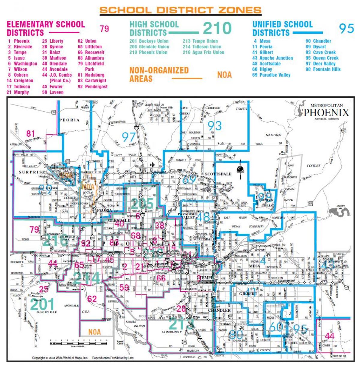 Phoenix union high school barrutia mapa