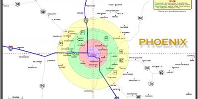 Mapa Phoenix area